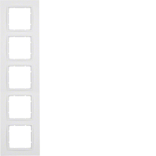 Berker 10156919 Rahmen 5fach B.7 polarweiß. matt
