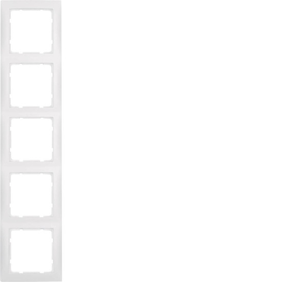 Berker 10159909 Rahmen 5fach S.1 polarweiß. matt