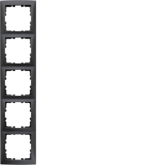 Berker 10159949 Rahmen 5fach. S.1. anthrazit matt