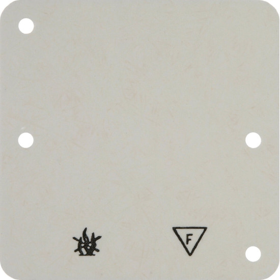 Berker 102112 Selbstverlöschende Bodenplatte 1fach Aufputz. Zubehör weiß