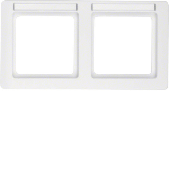 Berker 10226019 Rahmen 2fach mit Beschriftungsfeld waagerecht Q.1 polarweiß. samt