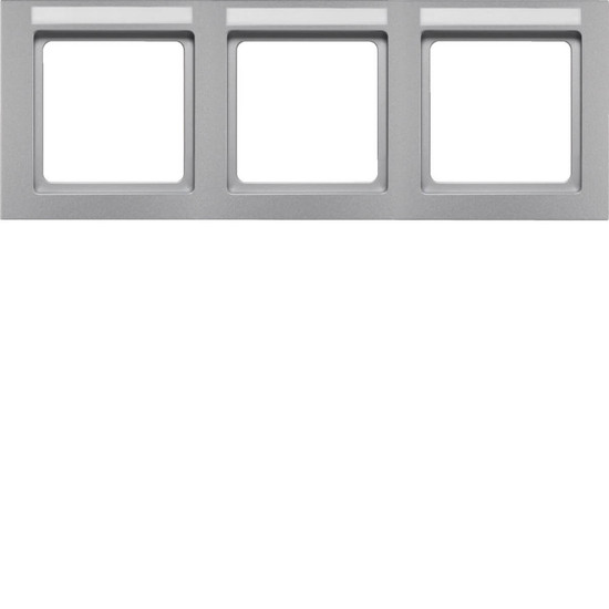 Berker 10236094 Rahmen 3fach mit Beschriftungsfeld waagerecht Q.3 alu samt. lackiert