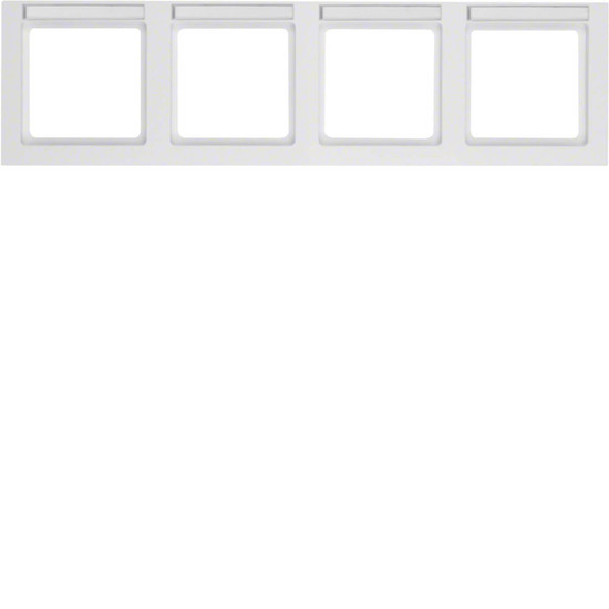 Berker 10246099 Rahmen 4fach waagerecht. Beschriftungsfeld. Q.3. polarweiß samt