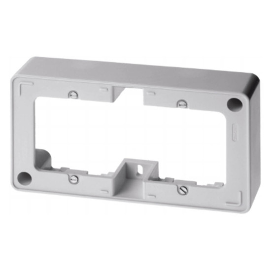 Berker 10300069 Aufputz-Rahmen 2fach Aufputz. Zubehör polarweiß. glänzend