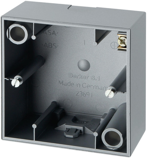 Berker 10419939 Aufputz-Gehäuse 1fach Q.3 alu samt lackiert