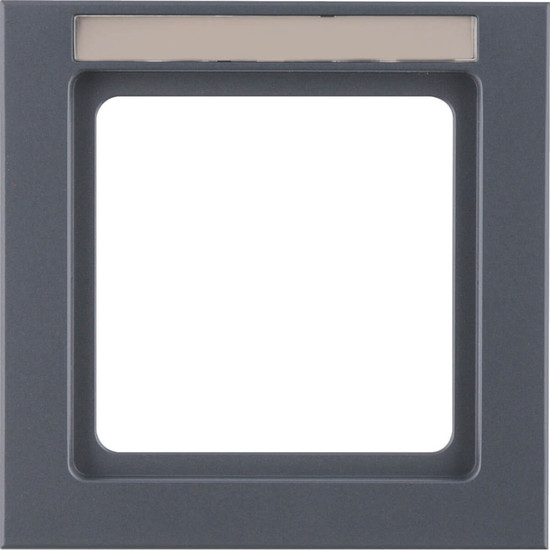 Berker 10516086 Rahmen mit Einsatz-Beschriftungsfeld 1fach Q.3 anthrazit. samt
