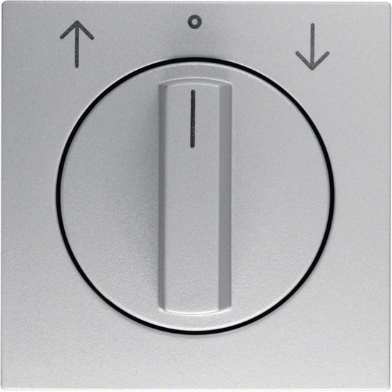 Berker 1080140400 Zentralstück mit Drehknopf für Jalousie-Drehschalter S.1/B.3/B.7 alu. matt