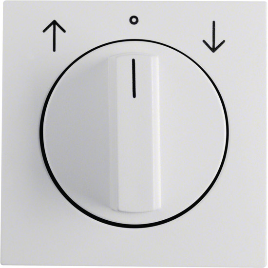 Berker 1080190900 Zentralstück mit Drehknopf für Jalousie-Drehschalter S.1/B.3/B.7 polarweiß. matt