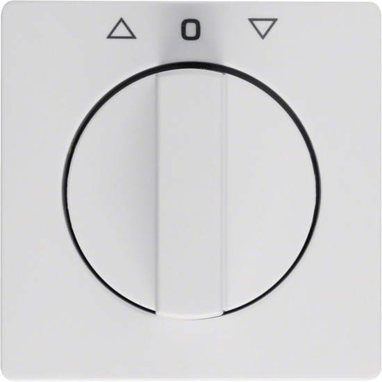 Berker 1080608900 Zentralstück mit Drehknopf für Jalousie-Drehschalter Q.x polarweiß. samt