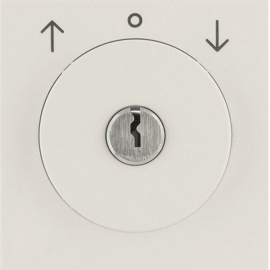 Berker 1081898200 Zentralstück m. Schloss f. Jalousie-Schlüsselschalter S.1/B.3/B.7 weiß. glänzend