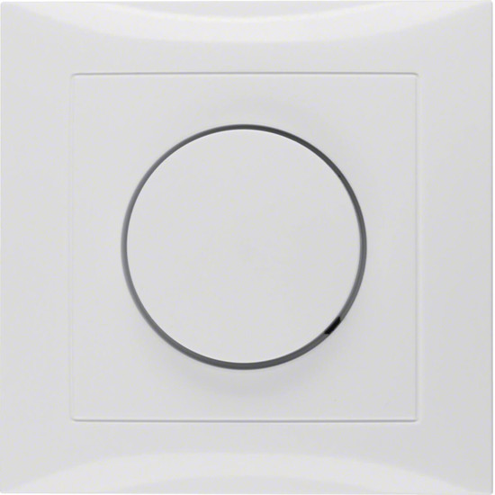 Berker 11308989 Abdeckplatte mit Regulierknopf für Drehdimmer S.1 polarweiß. glänzend