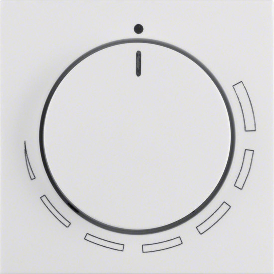 Berker 11378929 Zentralstück m. Regulierknopf f. Drehzahlsteller S.1/B.3/B.7 polarweiß. glänzend