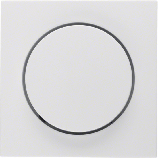 Berker 11378989 Zentralstück mit Regulierknopf für Drehdimmer S.1/B.3/B.7 polarweiß. glänzend