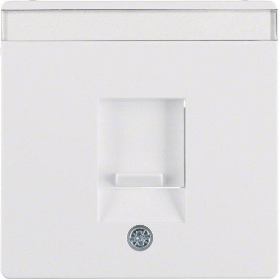 Berker 11706089 Zentralstück mit Staubschutzschieber und Beschriftungsfeld Q.x polarweiß. samt