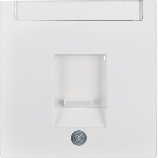 Berker 11708989 Zentralstück 1fach mit Staubschutzschieber S.1/B.3/B.7. polarweißweiß glänzend