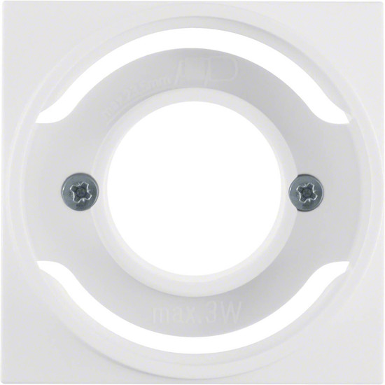 Berker 11981909 Zentralstück für Lichtsignal E14 S.1/B.3/B.7 polarweiß. matt