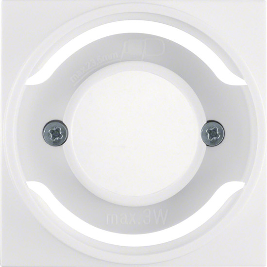 Berker 11988989 Zentralstück für Lichtsignal E14 S.1/B.3/B.7 polarweiß. glänzend