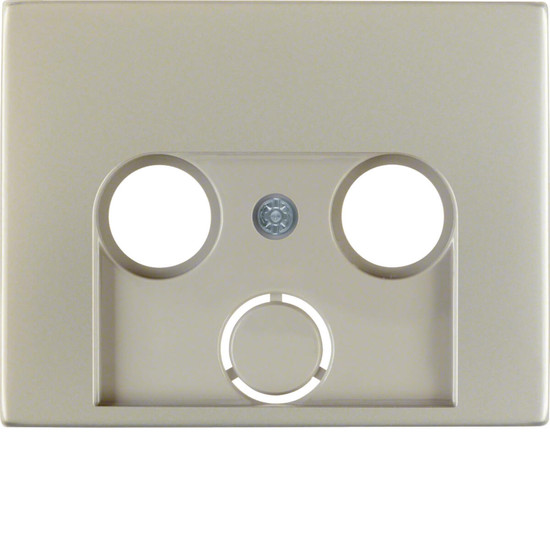 Berker 12017014 Zentralstück für Antennen-Steckdose 2- und 3Loch K.5 Edelstahl Rostfrei