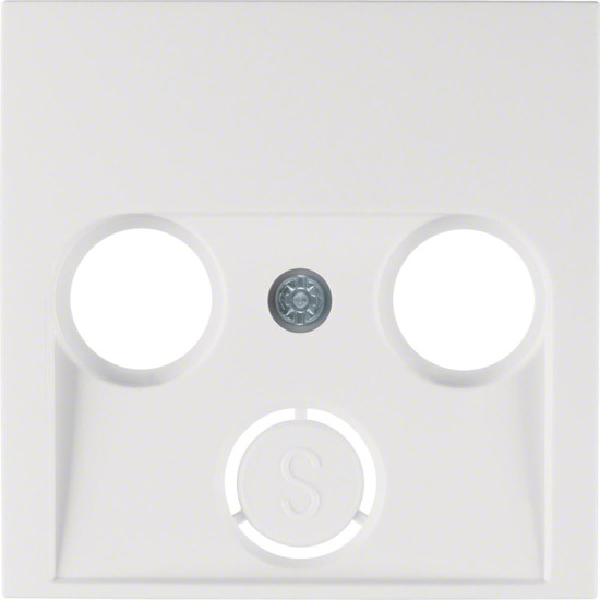 Berker 12031909 Zentralstück für Antennen-Steckdose 2- und 3Loch S.1/B.3/B.7 polarweiß. matt