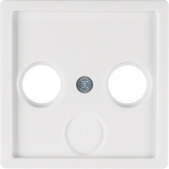 Berker 12036089 Zentralstück für Antennen-Steckdose 2- und 3Loch Q.x polarweiß. samt