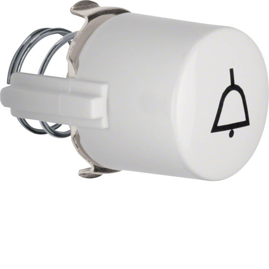 Berker 1227 Tasterknopf f. Druckt. u. Lichtsignal E10 1930/Glas/Palazzo polarweiß. glänzend