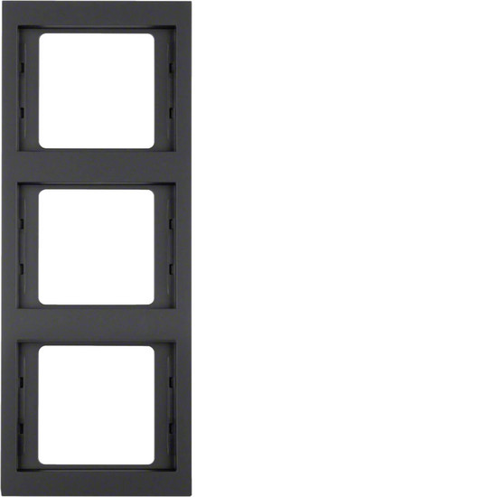 Berker 13337006 Rahmen 3fach senkrecht. K.1. anthrazit matt. lackiert