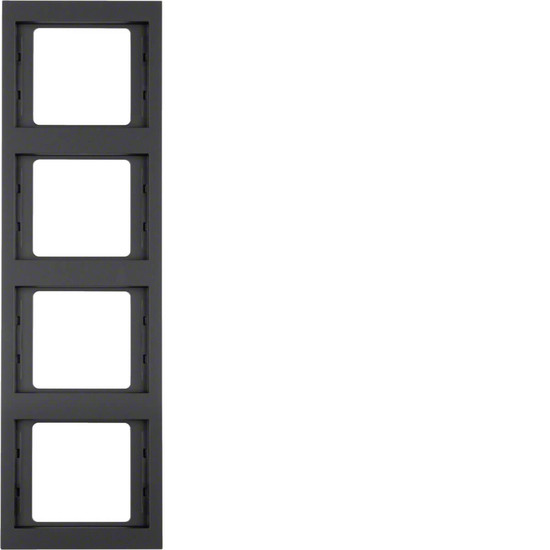 Berker 13437006 Rahmen 4fach senkrecht K.1 anthrazit. matt