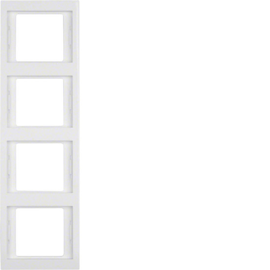 Berker 13437009 Rahmen 4fach senkrecht K.1 polarweiß. glänzend
