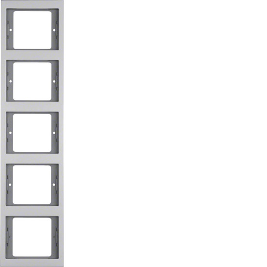 Berker 13537003 Rahmen 5fach senkrecht K.5 Alu