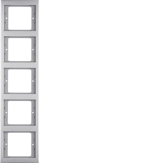 Berker 13537004 Rahmen 5fach senkrecht K.5 Edelstahl Rostfrei