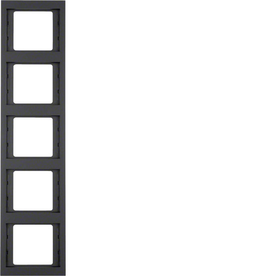 Berker 13537006 Rahmen 5fach senkrecht K.1 anthrazit. matt