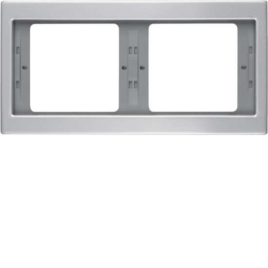 Berker 13637003 Rahmen 2fach waagerecht. K.5. Alu. Aluminium eloxiert