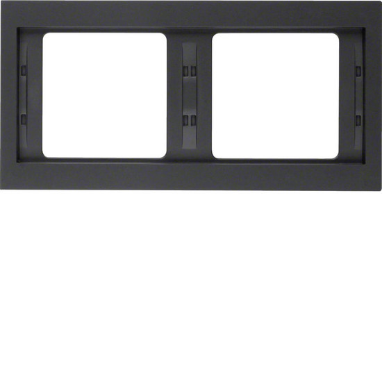 Berker 13637006 Rahmen 2fach waagerecht. K.1. anthrazit matt. lackiert
