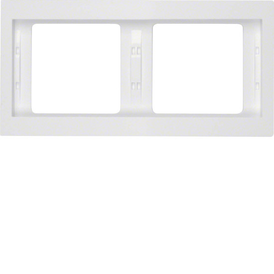 Berker 13637009 Rahmen 2fach waagerecht. K.1. polarweiß glänzend
