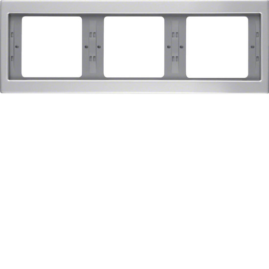 Berker 13737003 Rahmen 3fach waagerecht. K.5. Alu. Aluminium eloxiert