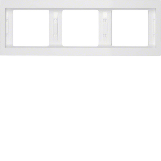 Berker 13737009 Rahmen 3fach waagerecht. K.1. polarweiß glänzend