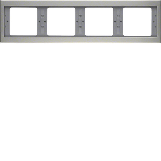 Berker 13837004 Rahmen 4fach waagerecht K.5 Edelstahl Rostfrei