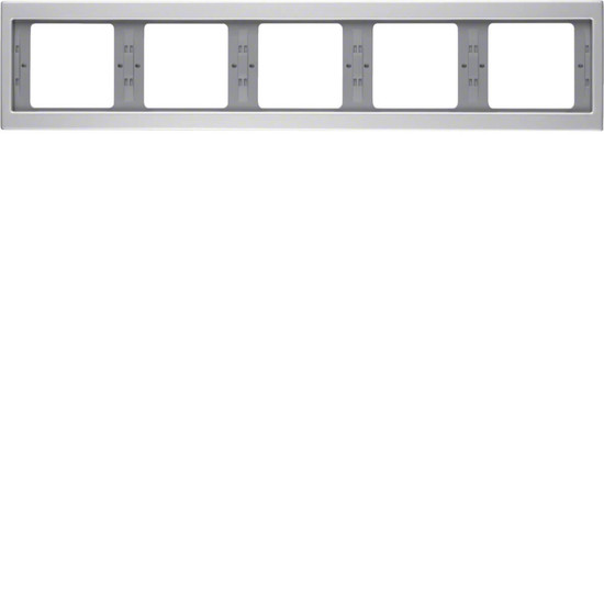 Berker 13937003 Rahmen 5fach waagerecht K.5 Alu