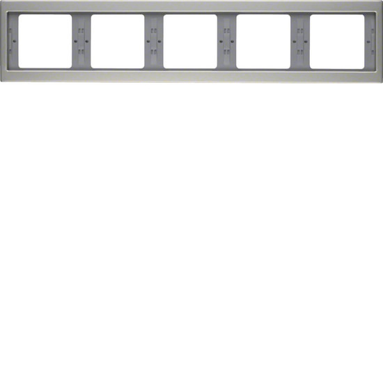 Berker 13937004 Rahmen 5fach waagerecht K.5 Edelstahl Rostfrei