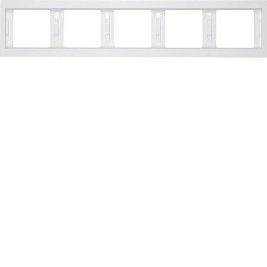 Berker 13937009 Rahmen 5fach waagerecht K.1 polarweiß. glänzend