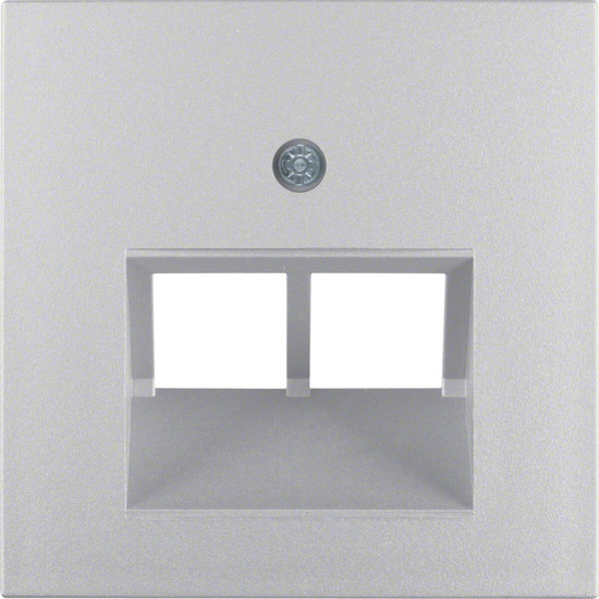 Berker 14091404 Zentralstück für UAE Steckdose 2fach S.1/B.3/B.7 alu. matt