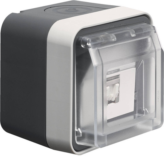 Berker 14093505 UAE Steckdose 8-polig geschirmt. Kat.6 AP W.1 grau