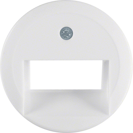 Berker 1409 Zentralstück für UAE Steckdose 2fach 1930/Glas/Palazzo polarweiß. glänzend