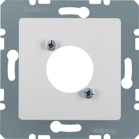 Berker 14121404 Zentralplatte für XLR-Rundsteckverbinder D-Serie Zentralplattensystem alu. matt