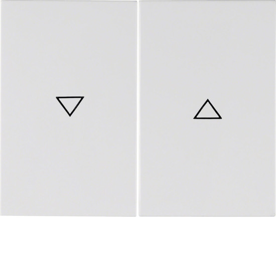 Berker 14357109 Wippe 2fach mit Aufdruck Symbol Pfeil K.1 polarweiß. glänzend