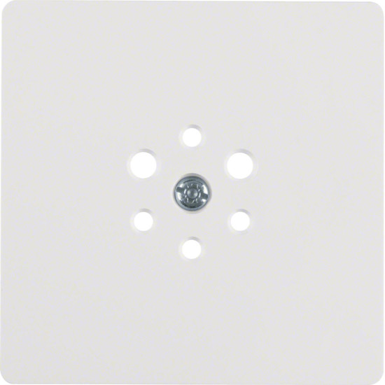 Berker 147409 Zentralplatte für 6-polige Steckdose Zentralplattensystem polarweiß. glänzend