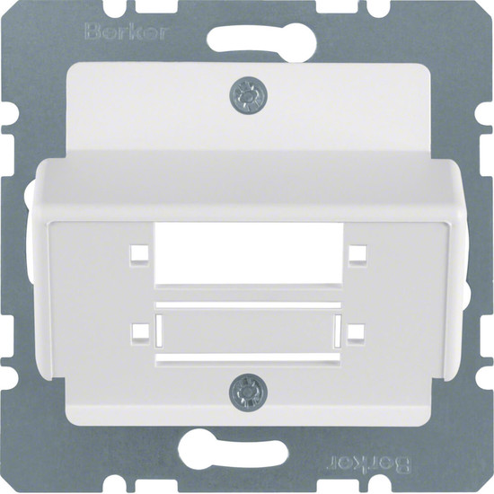 Berker 14801909 Zentralplatte für LWL-Kupplungen Duplex SC polarweiß. matt/samt