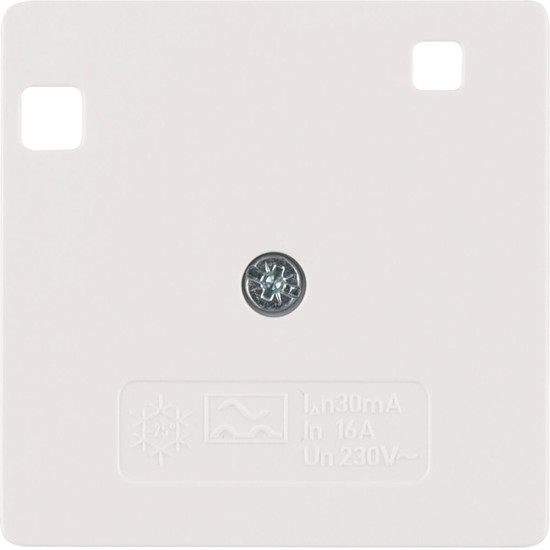 Berker 149609 Zentralstück für FI-Schutzschalter System 50x50 mm polarweiß. glänzend