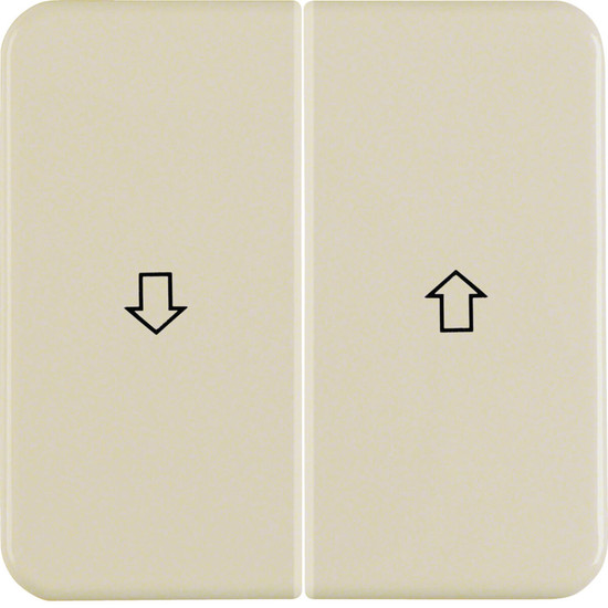 Berker 155222 Wippe 2fach mit Aufdruck Symbol Pfeil wg Up IP44 weiß. glänzend