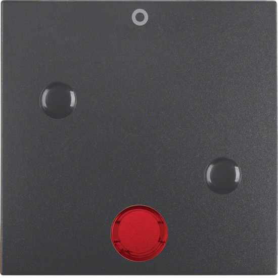 Berker 15771606 Wippe anschraubbar mit roter Linse und Aufdruck 0 S.1/B.3/B.7 anthrazit. matt